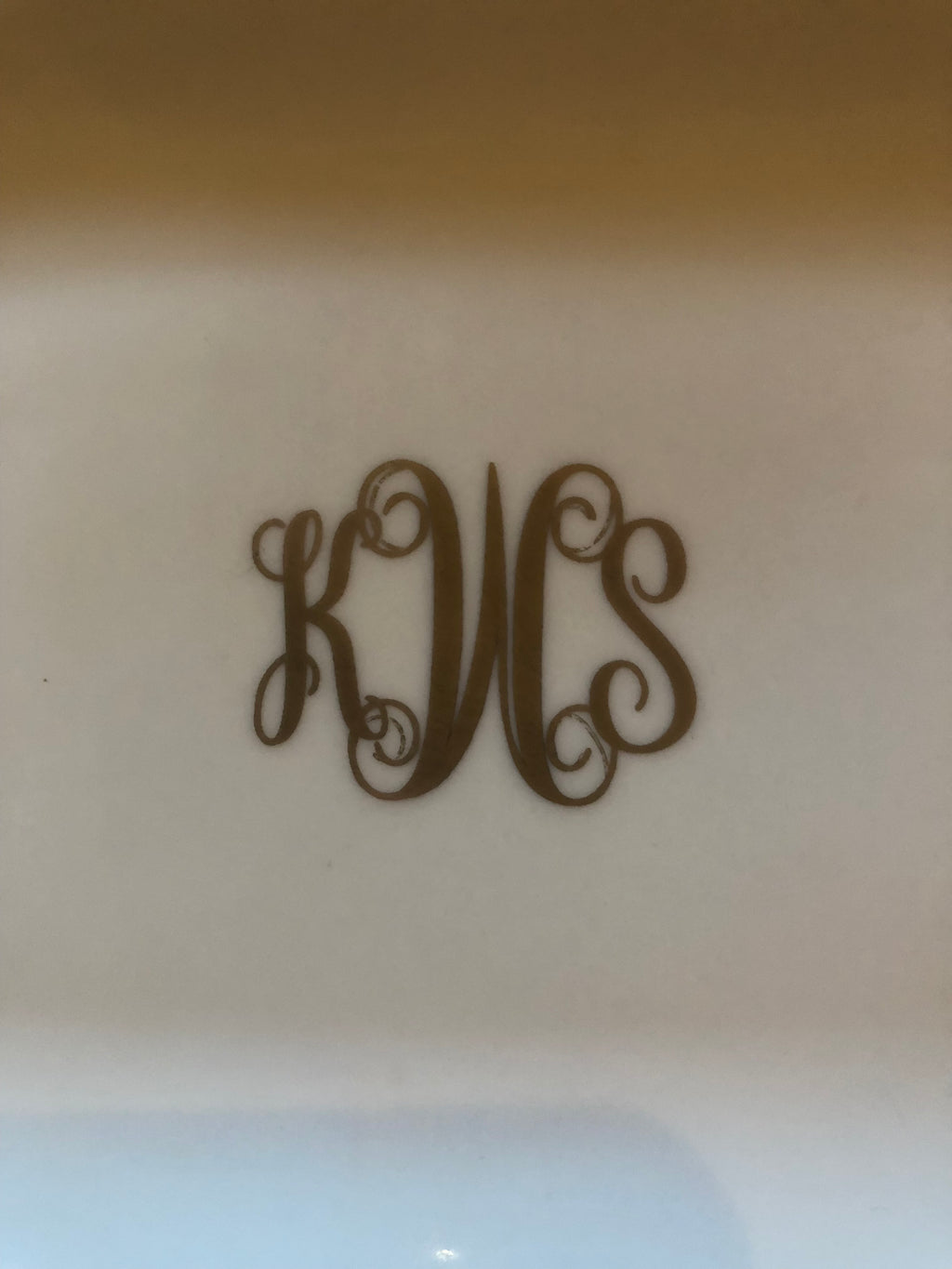 Monogrammed Porcelain Tray - Ronda Roush Studios